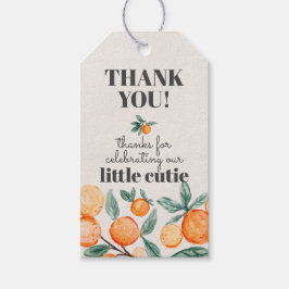 Kleine cutie citrus sinaasappel gunst cadeau label cadeaulabel