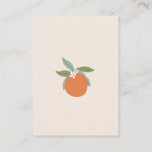 Kleine Cutie Citrus Sinaasappels Luier Raffle Informatiekaartje (Achterkant)