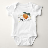 Kleine cutie Citrus Tangerine Cute Fruit Baby Romper (Voorkant)