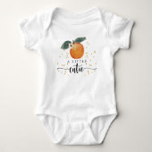 Kleine cutie Citrus Tangerine Cute Fruit Baby Romper (Voorkant)