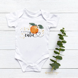 Kleine cutie Citrus Tangerine Cute Fruit Baby Romper
