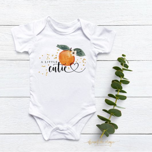Kleine cutie Citrus Tangerine Cute Fruit Baby Romper