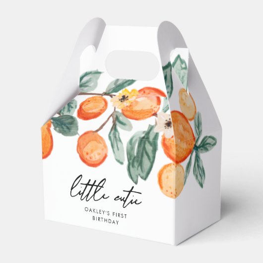 Kleine Cutie Clementine Favor Boxes Bedankdoosjes (Voorkant Zijde)