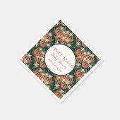 Kleine Cutie Clementine Groene Neutrale Baby showe Servet (Hoek)