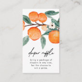 Kleine Cutie Clementine Luier Raffle Kaarten (Voorkant)