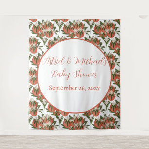 Kleine Cutie Clementine Neutral Baby shower Wandkleed