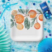 Kleine Cutie Clementine Party Papier Borden Papieren Bordje (Feest)