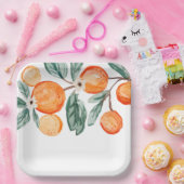 Kleine Cutie Clementine Party Papier Borden Papieren Bordje (Feest)