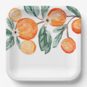 Kleine Cutie Clementine Party Papier Borden Papieren Bordje (Voorkant)