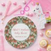 Kleine Cutie Clementine Sage Neutral Baby shower Papieren Bordje (Feest)