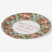 Kleine Cutie Clementine Sage Neutral Baby shower Papieren Bordje (Gekanteld)