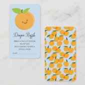 Kleine Cutie Diaper Raffle Ticket Enclosure Informatiekaartje (Voorkant / Achterkant)