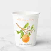 Kleine Cutie Esthetisch Baby shower Papieren Bekers (Achterkant)