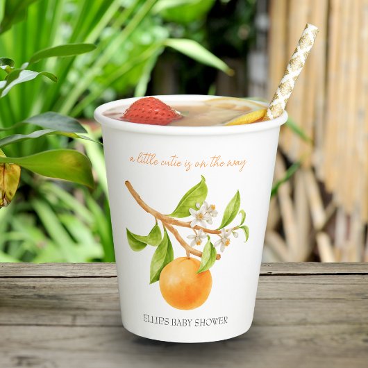 Kleine Cutie Esthetisch Baby shower Papieren Bekers