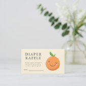 Kleine Cutie Geel Baby shower Luier Raffle Informatiekaartje (Staand voorkant)