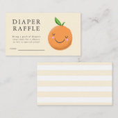 Kleine Cutie Geel Baby shower Luier Raffle Informatiekaartje (Voorkant / Achterkant)