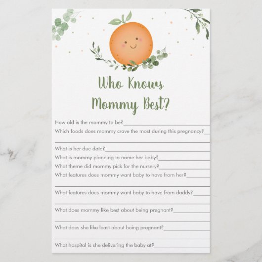 Kleine Cutie Greenery die mama het beste spel kent (Voorkant)