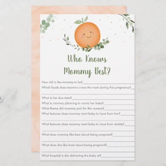 Kleine Cutie Greenery die mama het beste spel kent (Voorkant / Achterkant)