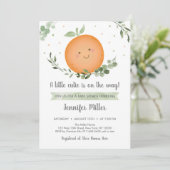 Kleine Cutie Greenery Neutral Baby shower Kaart (Staand voorkant)