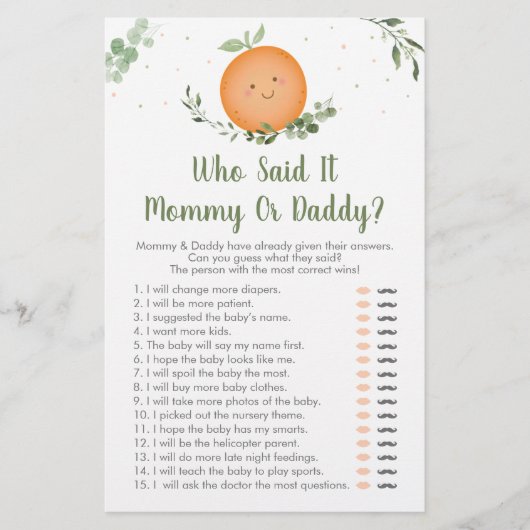 Kleine Cutie Greenery raad wie zei dat het speelde (Voorkant)