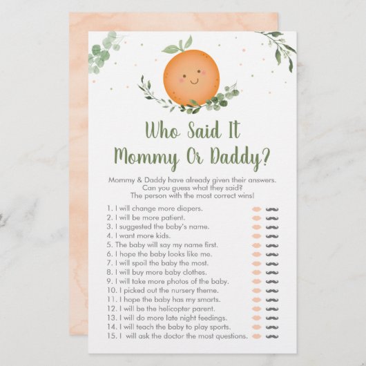 Kleine Cutie Greenery raad wie zei dat het speelde (Voorkant / Achterkant)