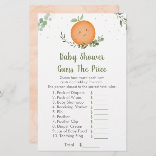 Kleine Cutie Greenery raadt het prijsspel aan (Voorkant / Achterkant)