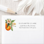 Kleine Cutie Groen Citrus Sinaasappel Baby shower Etiket (Insitu)