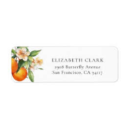 Kleine Cutie Groen Citrus Sinaasappel Baby shower Etiket