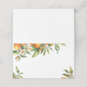 Kleine Cutie Groen Citrus Sinaasappel Plaatskaartje (Buitenkant ongevouwen)