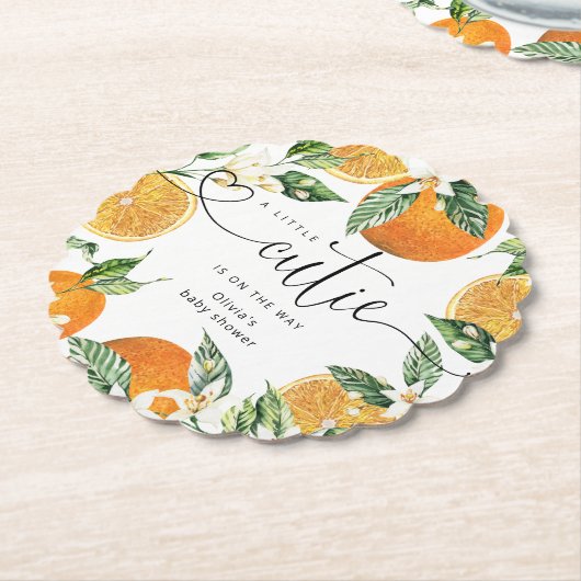 Kleine cutie is op de weg baby shower kartonnen onderzetters (Gekanteld)