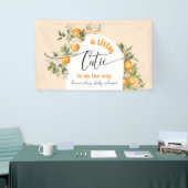 Kleine cutie is op de weg citrus baby shower spandoek (Beurs)
