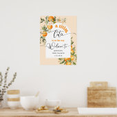 Kleine cutie is op weg baby shower welkom poster (Keuken)