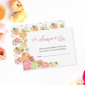 Kleine Cutie Luier Raffle Oranje Baby shower Informatiekaartje