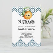 kleine cutie mediterraan baby shower kaart (Staand voorkant)