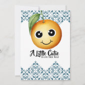 kleine cutie mediterraan baby shower kaart (Achterkant)