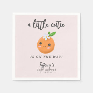 Kleine Cutie Meisje Baby shower Clementine Servet