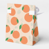 Kleine Cutie Modern Oranje Baby shower Bedankdoosjes (Achterkant)