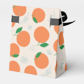 Kleine Cutie Modern Sinaasappel Verjaardag Bedankdoosjes (Achterkant)