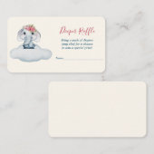 Kleine Cutie Olifant Luier Raffle Informatiekaartje (Voorkant / Achterkant)