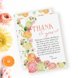 Kleine Cutie op de Weg Baby shower Bedankkaart