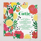 Kleine cutie op de weg Citrus baby shower I Kaart (Voorkant / Achterkant)