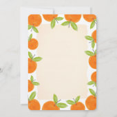 Kleine Cutie op de Weg Citrus Sinaasappels Baby sh Kaart (Achterkant)