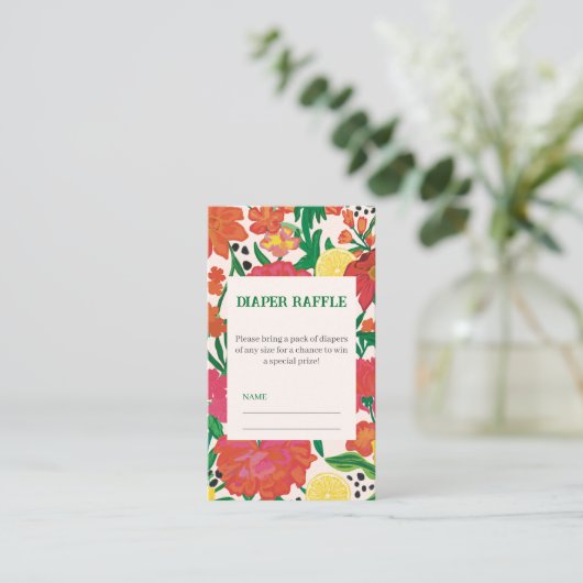 Kleine cutie op de weg Lemon baby shower Informatiekaartje (Staand voorkant)