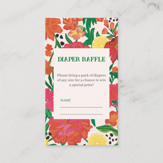 Kleine cutie op de weg Lemon baby shower Informatiekaartje (Voorkant)