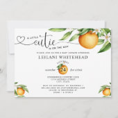 Kleine Cutie op weg naar Waterverf Baby shower Kaart (Voorkant)