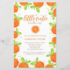 Kleine Cutie op Weg Sinaasappel Clementine Baby sh