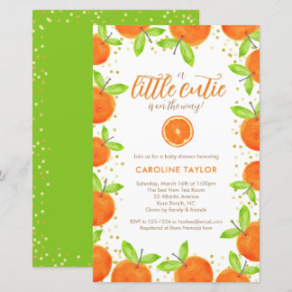 Kleine Cutie op Weg Sinaasappel Clementine Baby sh