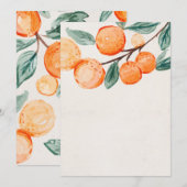 Kleine cutie oranje baby shower blanco uitnodiging (Voorkant / Achterkant)