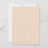 Kleine Cutie | Oranje Baby shower bloesem Kaart (Achterkant)