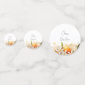 Kleine cutie Oranje Baby shower Citrus Tangerines Confetti (Achterkanten)